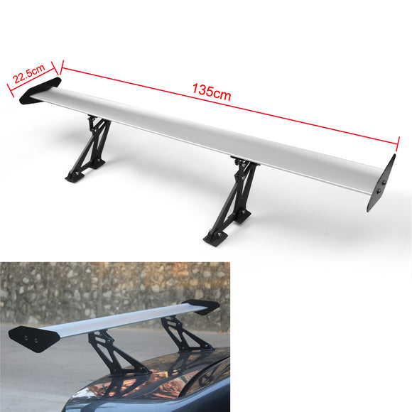 Universal Limousine Aluminium GT Heckspoiler Flügel Racing Spoiler mit rotem Licht S #E1