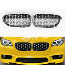 Front Kidney Chrome Diamond Grills for BMW F10 F18 528i 535i 5Series 2010-2016-2