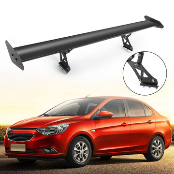 135cm Universal Hatch Adjustable Aluminum GT Rear Trunk Racing Spoiler Wing Black - 0