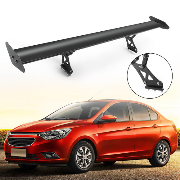 Alerón trasero de carreras GT de aluminio ajustable con escotilla Universal de 135 cm, color negro