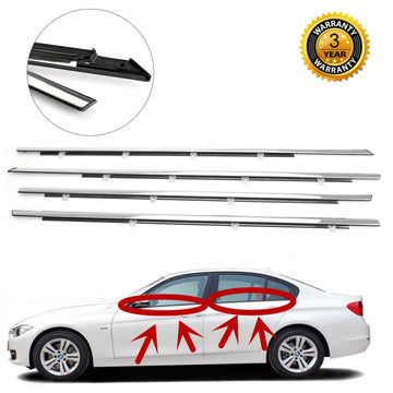 2008–2012 Honda Accord 4 Stück Chrom-Dichtungsstreifen Fensterleisten-Dichtungsgürtel 72410-TAO-A01 - 0