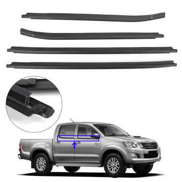 Toyota Hilux SR5 V6 Pickup 2005-2015 Window Glass Seals 4 Door Weatherstrip 68161-0K010 68162-0K010