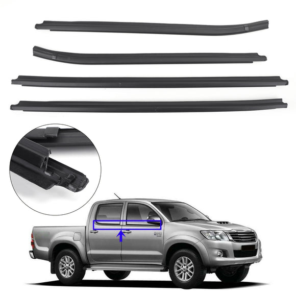Toyota Hilux SR5 V6 Pickup 2005–2015 Fensterglasdichtungen 4-türige Dichtungsleiste 68161-0K010 68162-0K010