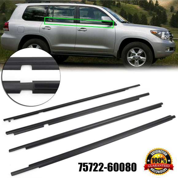 2003-2009 4PCS Toyota Land Cruiser Prado 120-serie Tochtstrip Vensterriemlijst 75722-60080 7572260080 (kopie)
