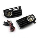 2 uds luces antiniebla delanteras tipo Ojos de Ángel + rejilla para VW Golf 5 MK5 Rabbit 2003-2009-1