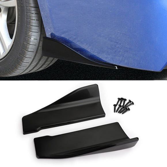 2 stuks 35cm rokspoiler achterlipverlenging rocker splitters winglet vleugels zwart