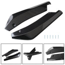 2x Car Auto Rear Bumper Lip Diffuser Splitter Canard Protector Top Gloss Black-4