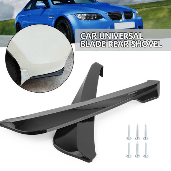 19 Glanzend zwarte auto achterbumper Fin Canard Splitter Diffuser Valence Spoiler Lip