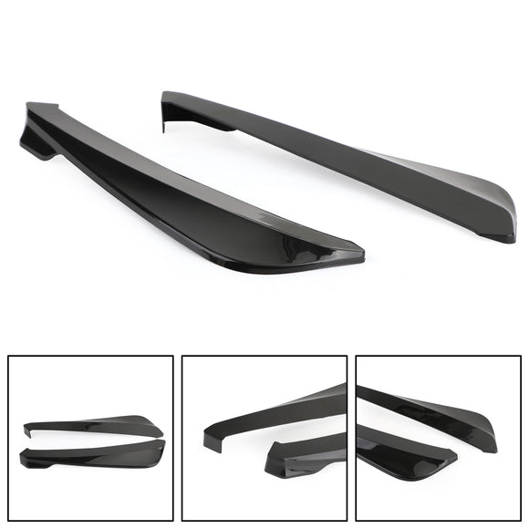 19 Glanzend zwarte auto achterbumper Fin Canard Splitter Diffuser Valence Spoiler Lip
