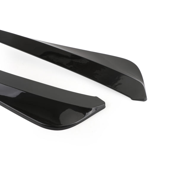 19 Glanzend zwarte auto achterbumper Fin Canard Splitter Diffuser Valence Spoiler Lip