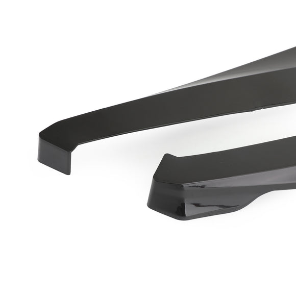 19 Glanzend zwarte auto achterbumper Fin Canard Splitter Diffuser Valence Spoiler Lip