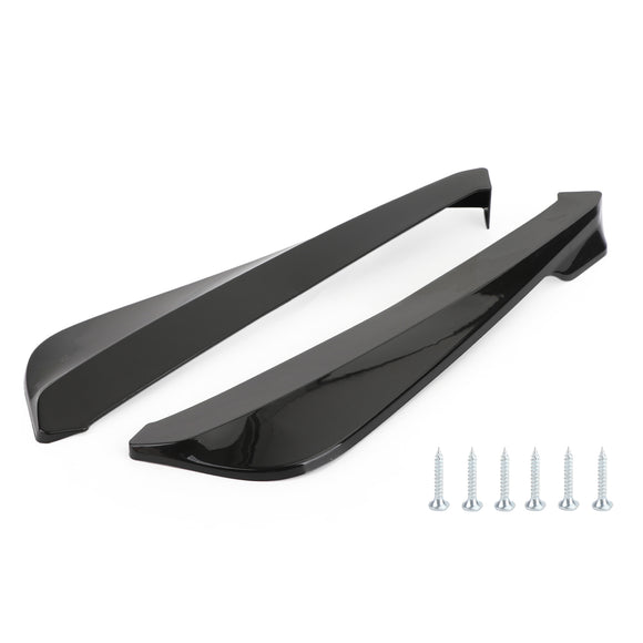 19 Glanzend zwarte auto achterbumper Fin Canard Splitter Diffuser Valence Spoiler Lip
