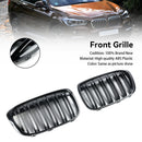 2016-2018 BMW X1 F48 F49 sDrive18i/xDrive20i/xDrive25i/sDrive18d 2PCS Front Kidney Grill Gloss Black Grille-3