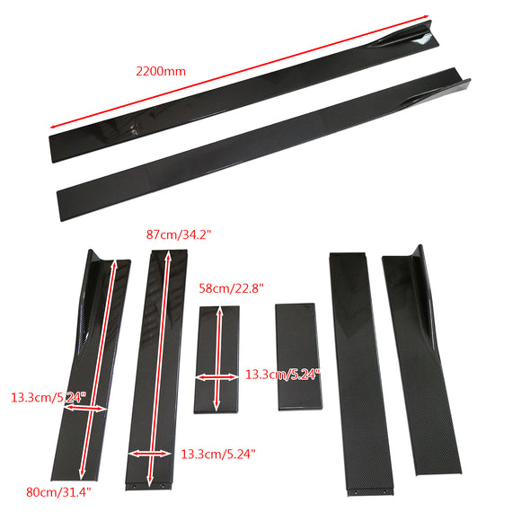86.6 Extensiones de falda lateral universales Panel basculante Splitters Labio Fibra de carbono
