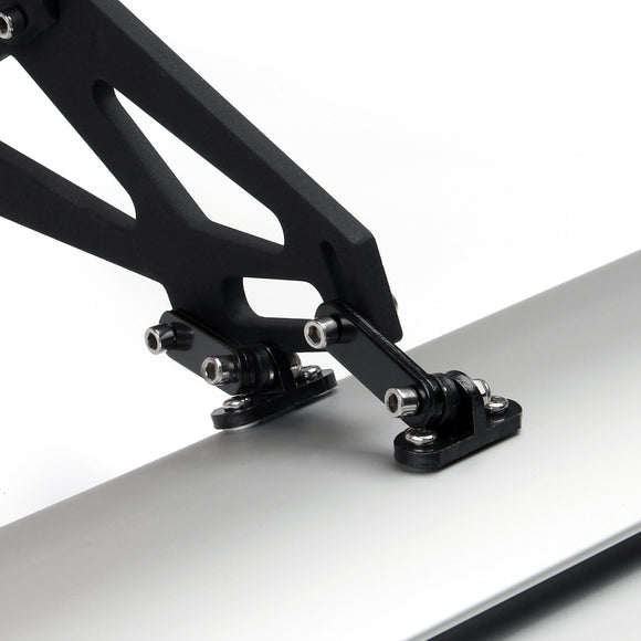 53 Universele Sedan Verstelbare Aluminium GT Kofferbakvleugel Racing Spoiler Zilver
