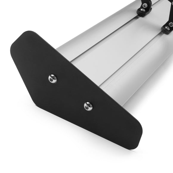 Universal 53 Aluminum Adjustable Trunk GT Rear Racing Spoiler Wing Silver