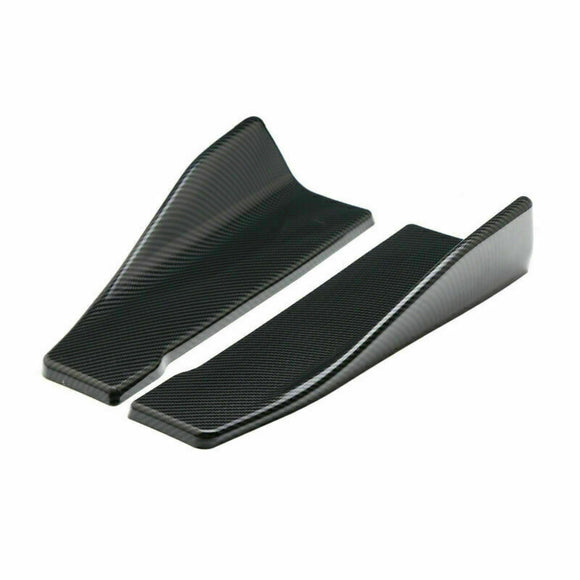 2pcs 35cm Skirt Spoiler Rear Lip Extension Rocker Splitters Winglet Wings Carbon