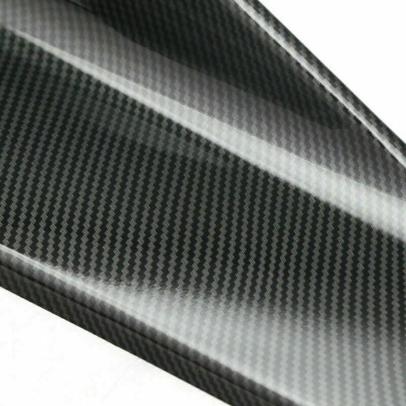 2pcs 35cm Skirt Spoiler Rear Lip Extension Rocker Splitters Winglet Wings Carbon
