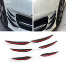 6 stks Universele Auto Voorbumper Vinnen Spoiler Canards Refit Koolstofvezel Look-3