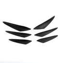6kpl Universal Gloss Black Car/Auto Etupuskurin evät Spoileri Canards Kiinnitä-9