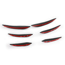 6 stks Universele Auto Voorbumper Vinnen Spoiler Canards Refit Koolstofvezel Look-8