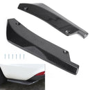 2X dyfuzor tylnego zderzaka samochodu Splitter Canard Protector Top wygląd włókna węglowego-4