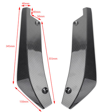 2X Car Rear Bumper Lip Diffuser Splitter Canard Protector Top Carbon Fiber Look - 0