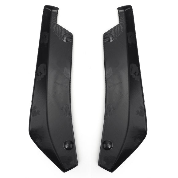2X dyfuzor tylnego zderzaka samochodu Splitter Canard Protector Top wygląd włókna węglowego