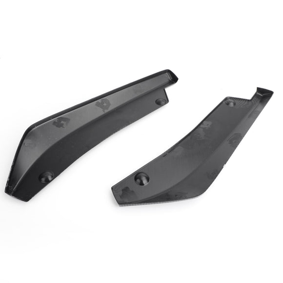 2X dyfuzor tylnego zderzaka samochodu Splitter Canard Protector Top wygląd włókna węglowego