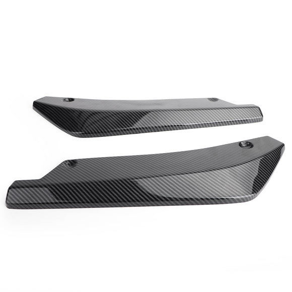 2X dyfuzor tylnego zderzaka samochodu Splitter Canard Protector Top wygląd włókna węglowego