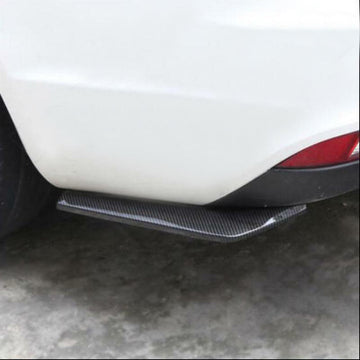 2X Car Rear Bumper Lip Diffuser Splitter Canard Protector Top Carbon Fiber Look