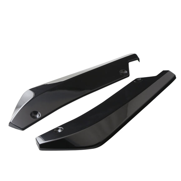 2x Car Auto Rear Bumper Lip Diffuser Splitter Canard Protector Top Gloss Black