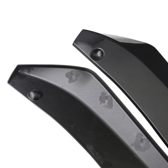 2x Car Auto Rear Bumper Lip Diffuser Splitter Canard Protector Top Gloss Black