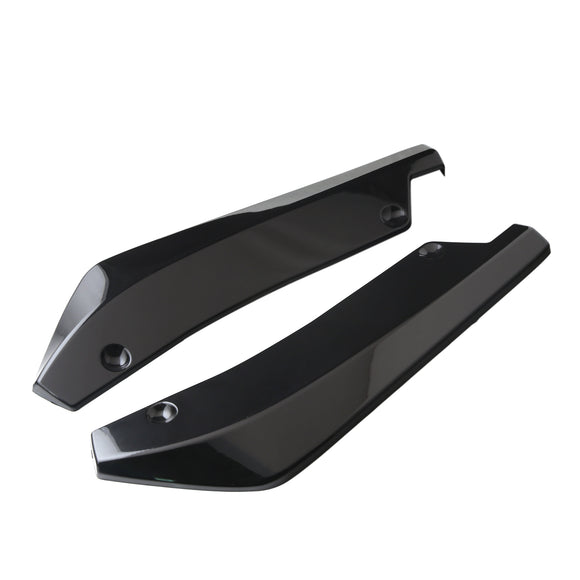 2x Car Auto Rear Bumper Lip Diffuser Splitter Canard Protector Top Gloss Black