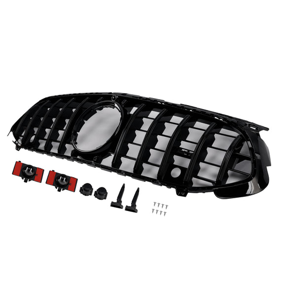 Mercedes-Benz Classe A W177 Grade dianteira estilo GTR 2023-2025 em preto brilhante