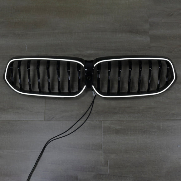 Grade frontal preta brilhante em forma de rim para BMW Série 6 G32 2020-2025