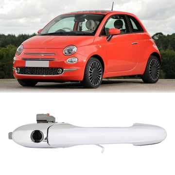 Right Driver Side Chrome Outer Door Handle 735592012 Fits For Fiat 500 Offside - 0