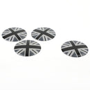 Wheel Center Hub Cap Emblem Badge decal Black Union Jack UK Flag For Mini Cooper-2