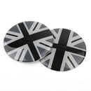 Wheel Center Hub Cap Emblem Badge decal Black Union Jack UK Flag For Mini Cooper-4