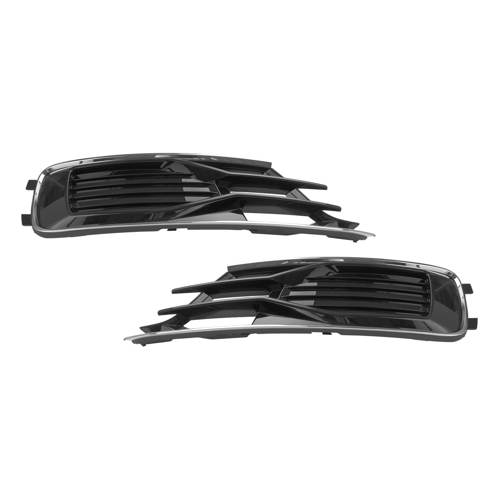 Audi 2014-2018 A6 C7 4G0807647T94 4G0807648T94 2PCS parachoques delantero cubierta de luz antiniebla parrilla negro cromado