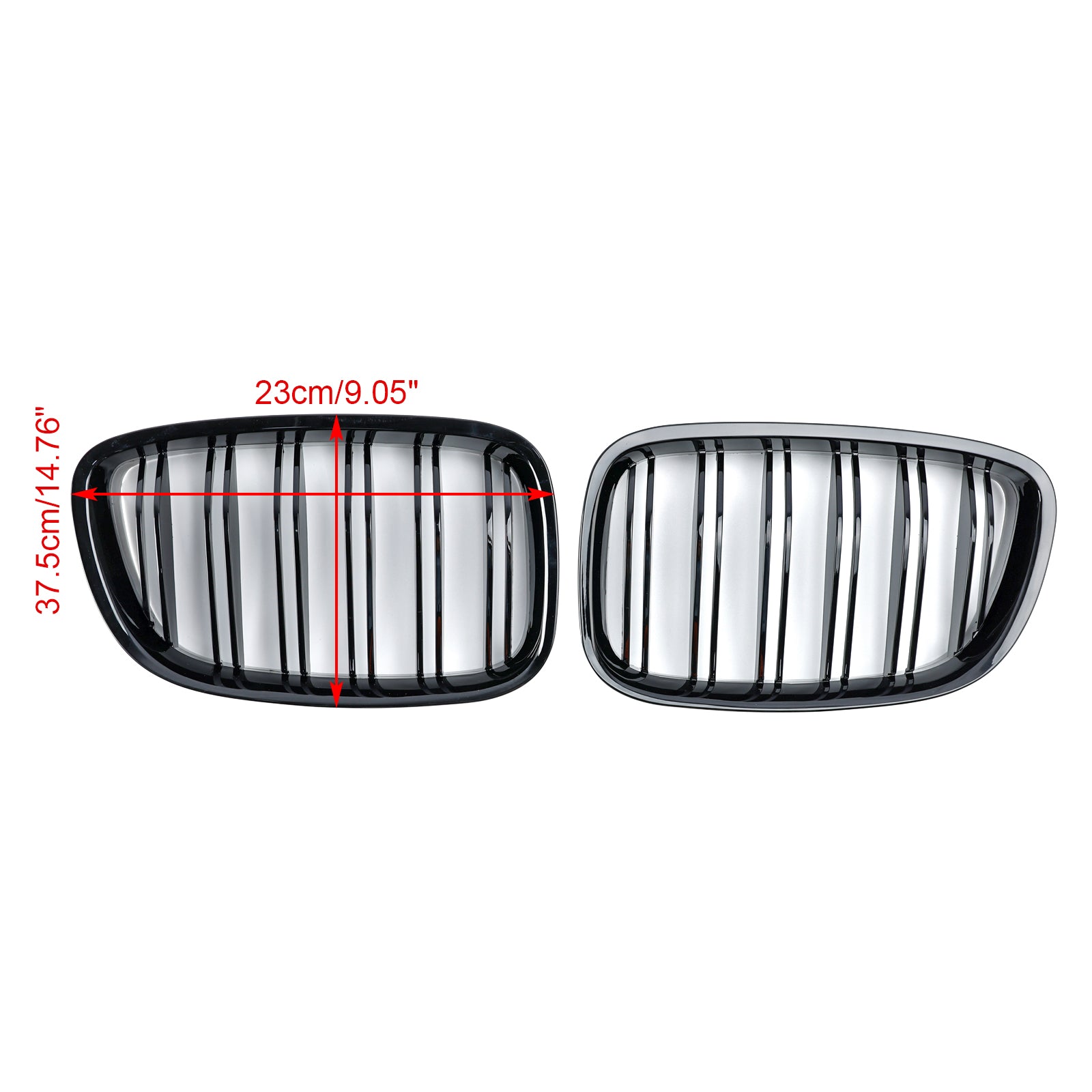 Parrilla delantera tipo riñón en color negro brillante para BMW Serie 5 GT F07 535i GT/550i GT/528i GT/540i GT 2009-2017