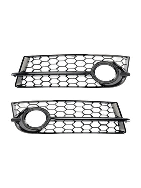 Audi TT MK2 2007-2010 Honeycomb 2PCS Luz de Nevoeiro Capa Grade Amortecedor Dianteiro Inferior Grade Preta 8J0807682 8J0807681