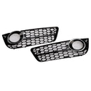 Audi A5 Standart 2007-2012 Pair Honeycomb Front Fog Light Cover Grille Chrome Grill-9