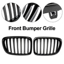 BMW 2009-2014 X1 E84 sDrive20i/xDrive28i/sDrive18d Gloss Black Grille Front Hood Kidney Grill-8