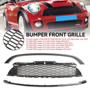 Mini R55 Cooper S uit 2008-2014 & JCW 5-deurs stationwagen 3-delige glanzend zwarte frontgrille-3