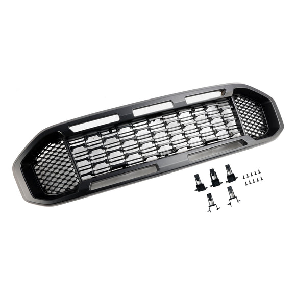 Ford Ranger 2019-2023 Grille de pare-chocs avant Raptor/Nid d'abeille/Grille noire de style maille