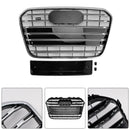 Rejilla de parachoques delantero estilo S6 compatible con Audi A6 C7 2012-2015 cromada-5