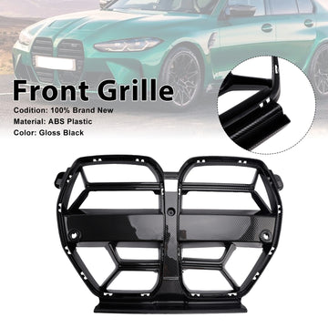 CSL Style Front Bumper Grill Grille Fit BMW M3 G80 M4 G82 2021-2026 Gloss Black