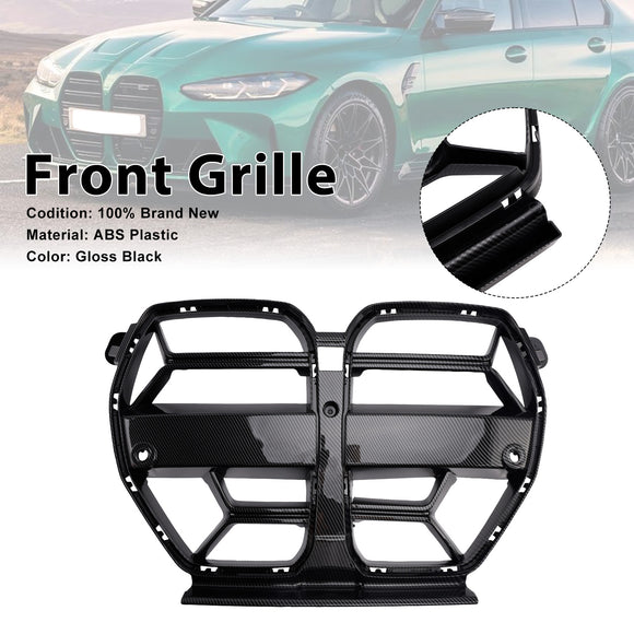 CSL Style Front Bumper Grill Grille Fit BMW M3 G80 M4 G82 2021-2026 Gloss Black