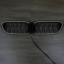 Griglia sostitutiva per paraurti anteriore a doppia stecca per BMW Serie 5 G30 G31 2017-2020 con striscia LED-6